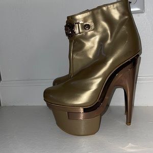 Triple platform Versace booties